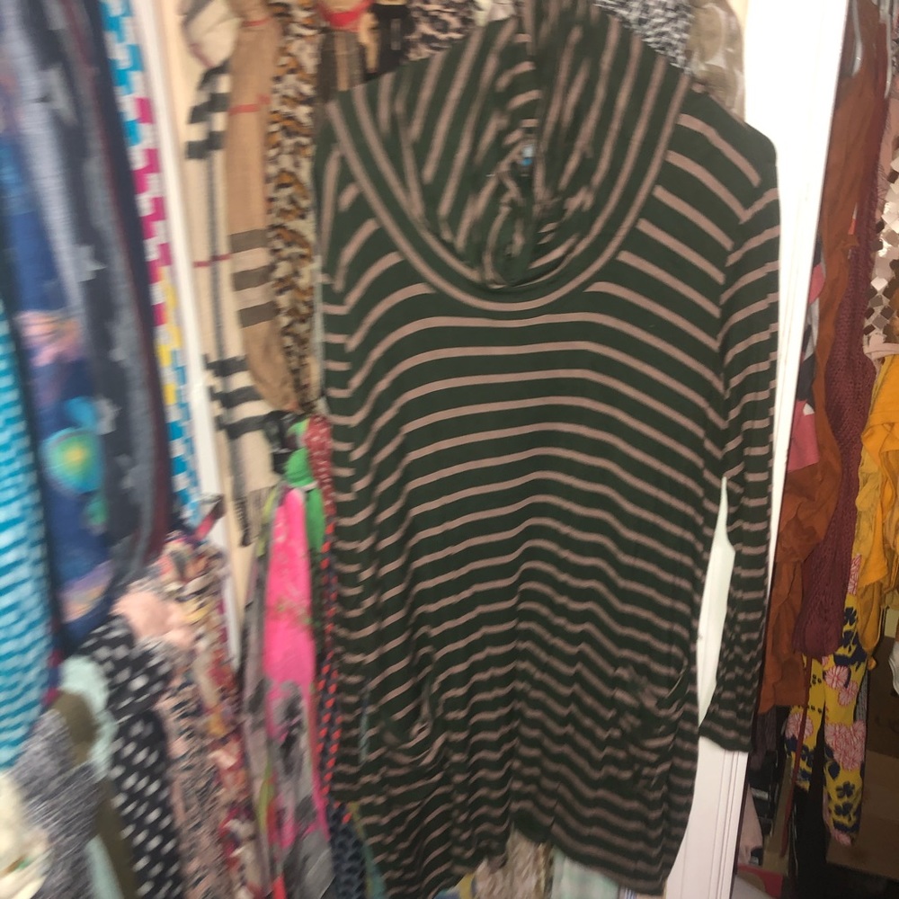 Green and tan shirt